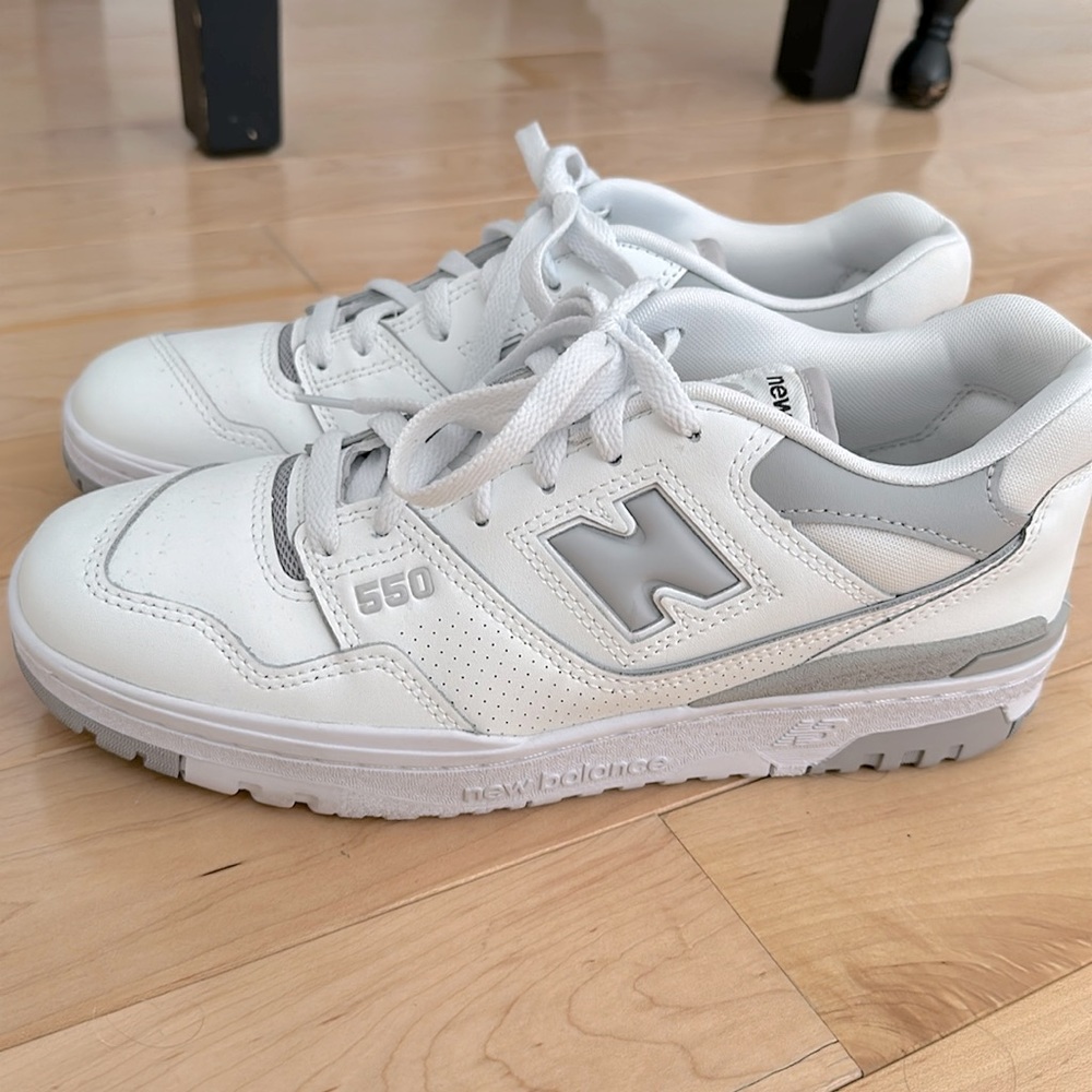 New Balance 550 gray and white